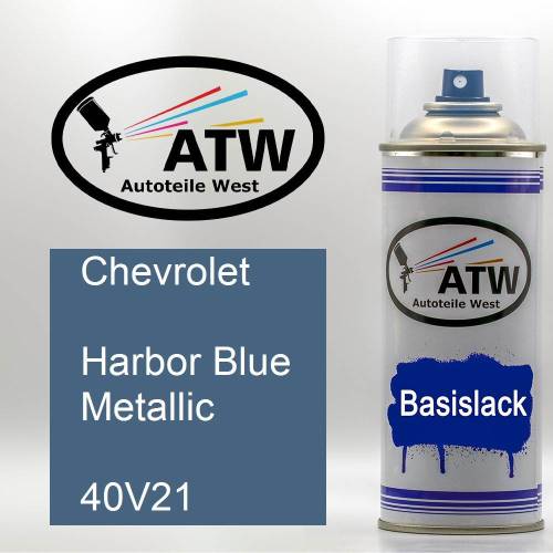 Chevrolet, Harbor Blue Metallic, 40V21: 400ml Sprühdose, von ATW Autoteile West.